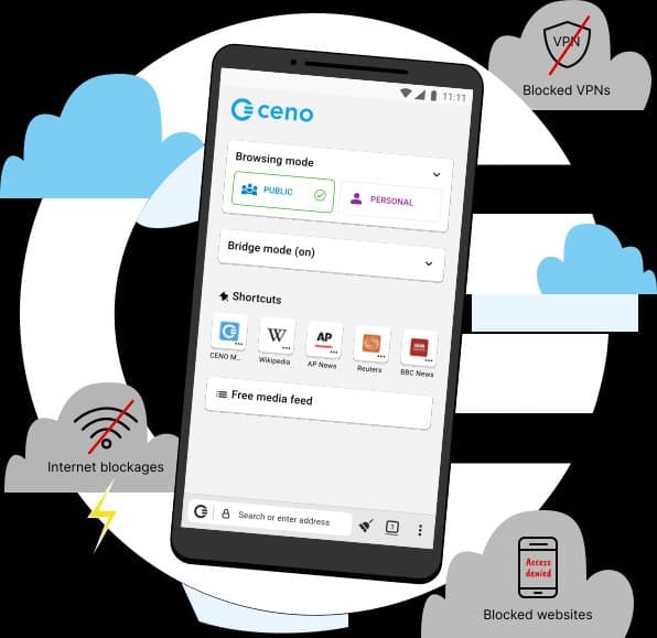 Ceno Browser: Peer-to-Peer Web Access When the Internet Fails