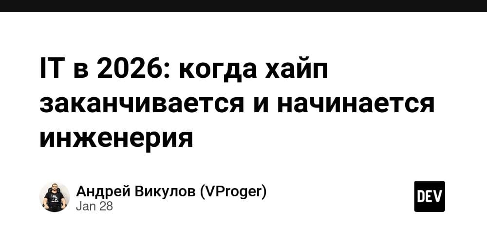 IT in 2026: When the Hype Ends and Engineering Begins