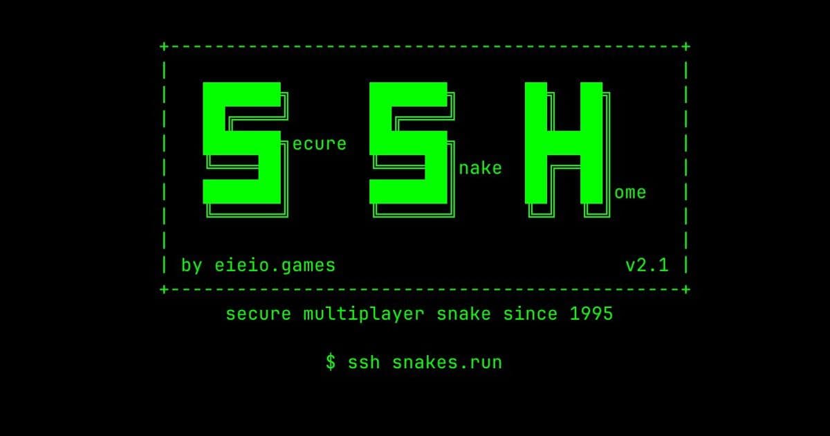 Secure Snake Home: When SSH Becomes a Game