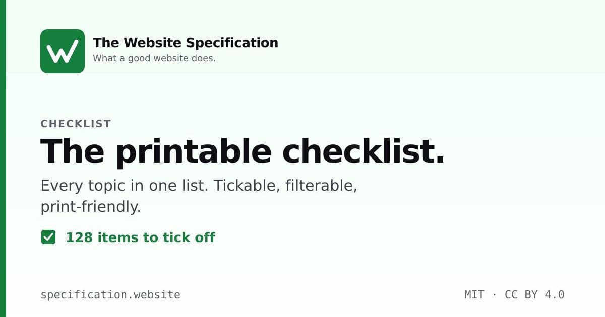 A Comprehensive Checklist for Modern Web Development