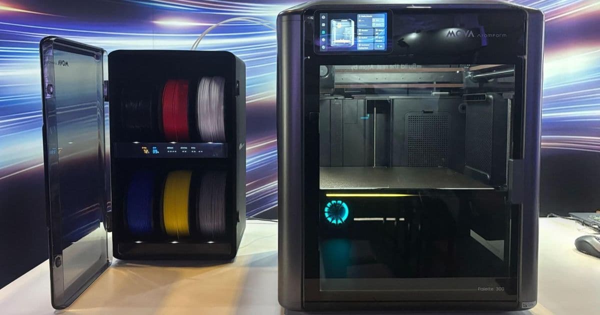 MOVA AtomForm's Palette 300: A 12-Nozzle 3D Printer Aims to Disrupt the Multicolor Market