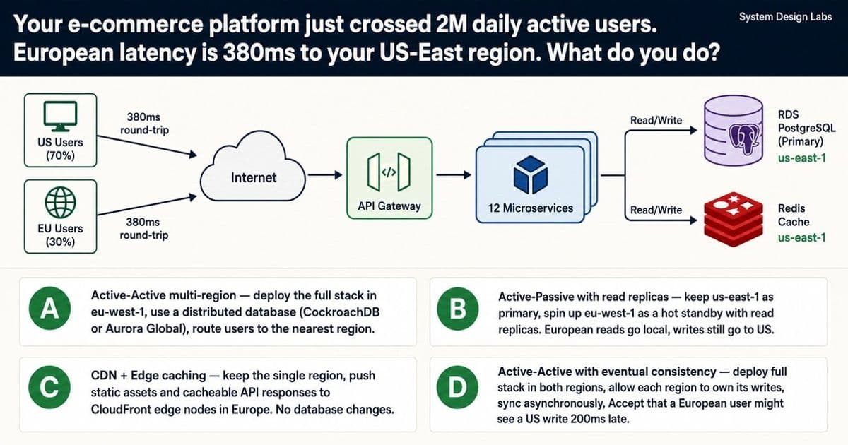 Solving Global Latency: A Multi-Region Architecture Decision Under Pressure