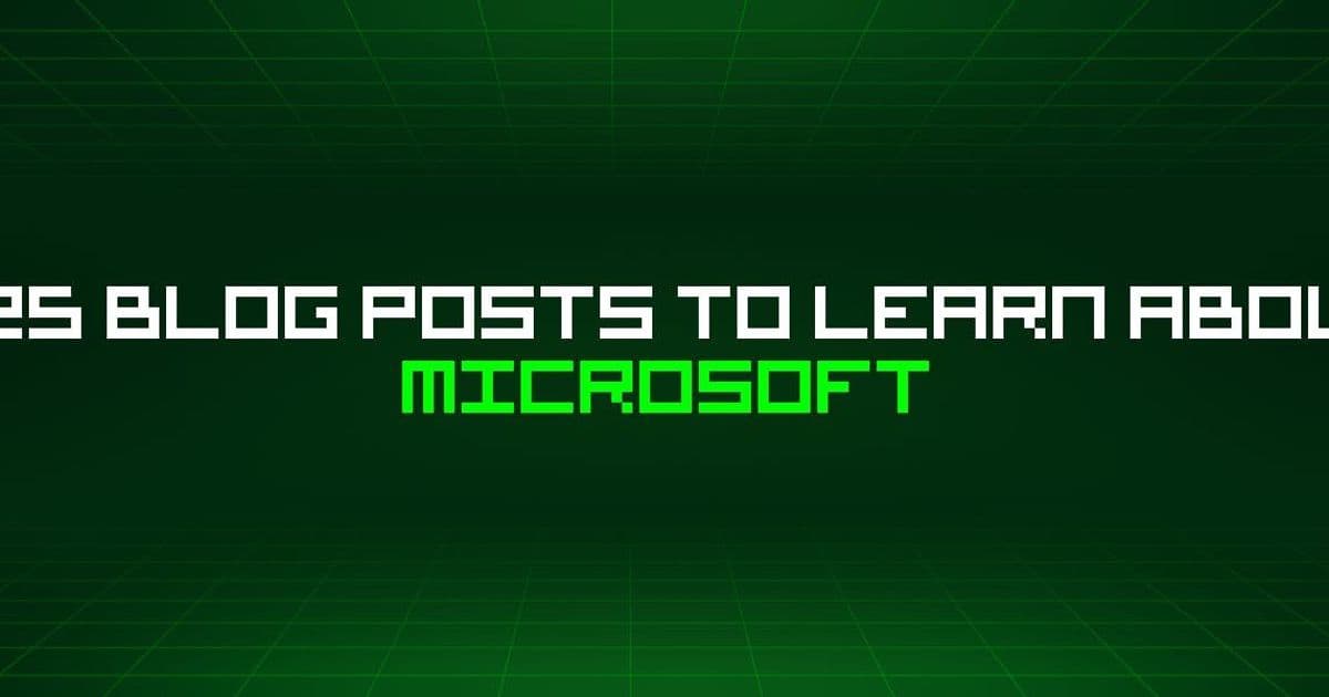A Curated Guide to 325 Microsoft‑Focused HackerNoon Posts