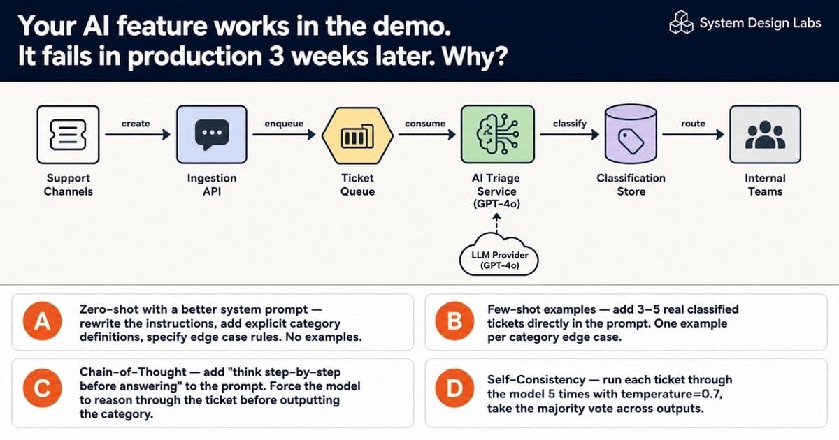 Why Few-Shot Beats Self-Consistency for Production AI Classification