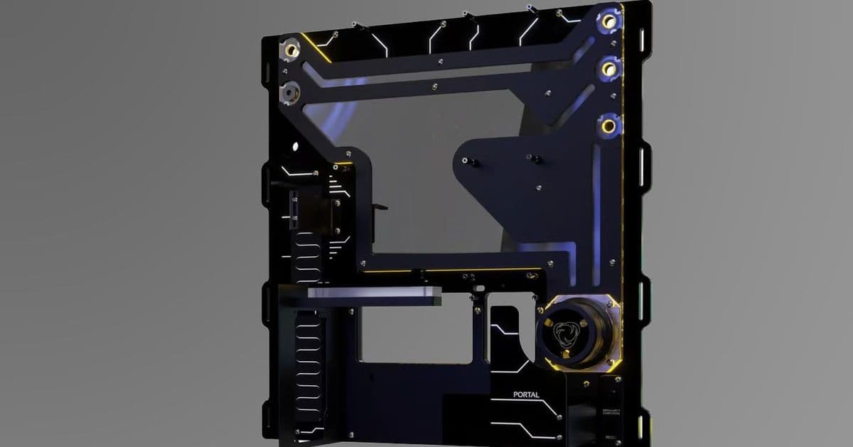 $499 Portal Advanced turns a wall‑mounted case into a liquid‑cooling showcase