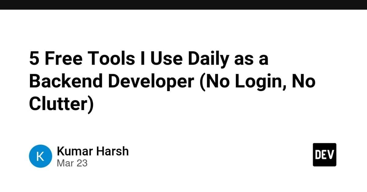 The Developer's Toolkit: 5 Free Utilities That Actually Respect Your Time