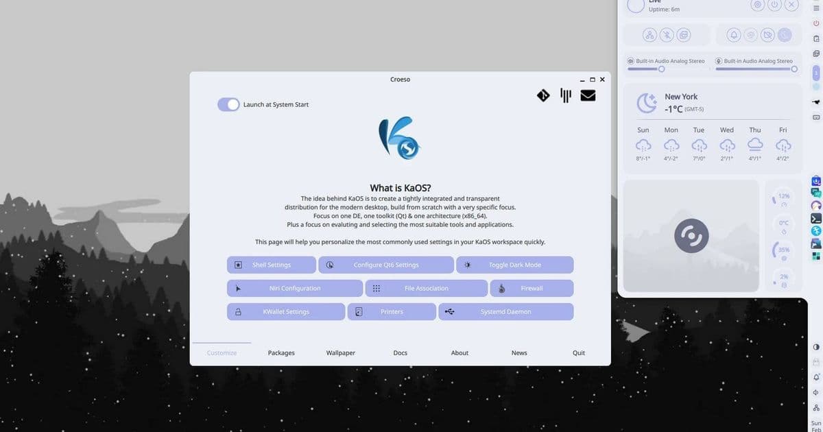 KaOS Linux Ditches KDE Plasma After 12 Years in Favor of Niri/Noctalia