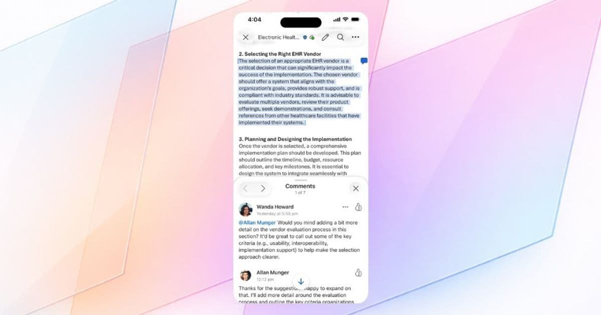 Modernizing Collaboration: Microsoft's Enhanced Comments Experience for iOS