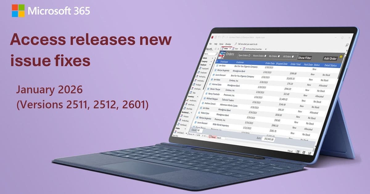 Microsoft Access Bug Fixes: SQL Editor, Subforms, and Theme Issues Resolved