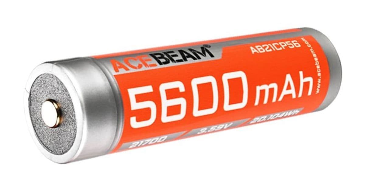 Acebeam's New 21700 Batteries: 20 Wh Capacity Boost Brings Power to Portable Devices