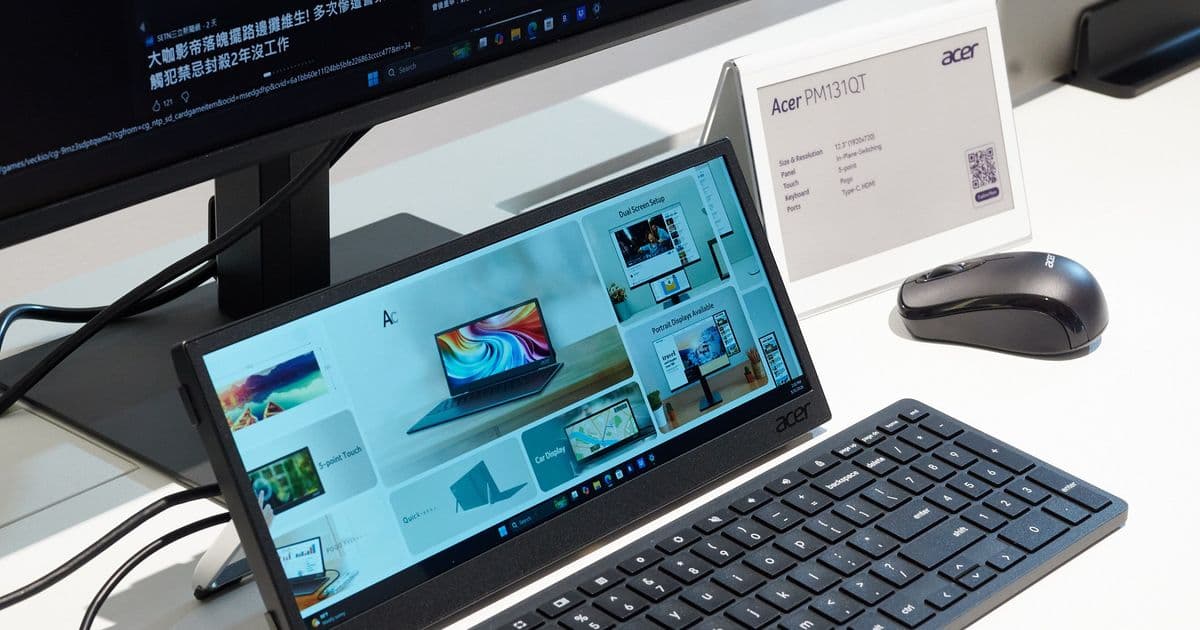 Acer’s ultra‑wide 12.3‑inch secondary display targets flight sims, racing rigs and niche productivity