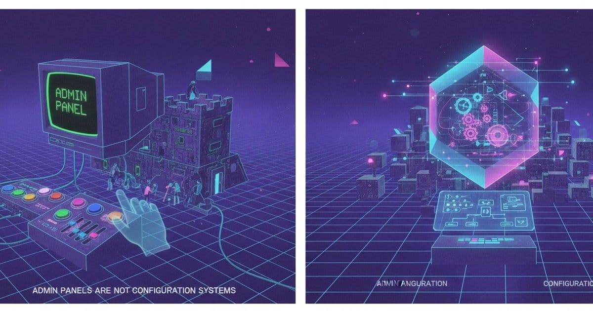 Admin Panels Are Not Configuration Systems - DEV Community