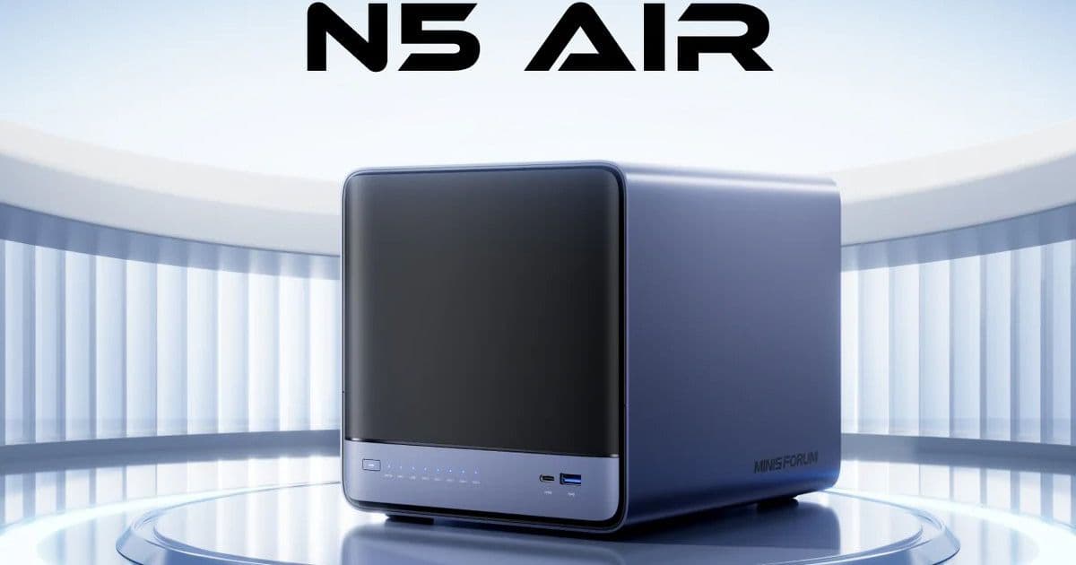 Minisforum N5 Air NAS Review: AMD Ryzen 7 255, OCuLink, and 144 TB Storage for $499