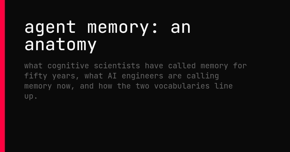 Agent Memory: An Anatomy of Cognitive Science in Code