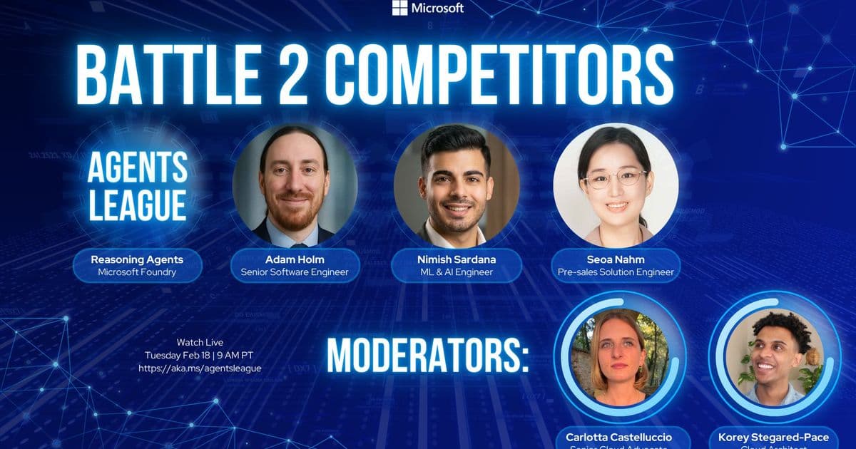 Microsoft Launches Reasoning Agents Track in Agents League Challenge