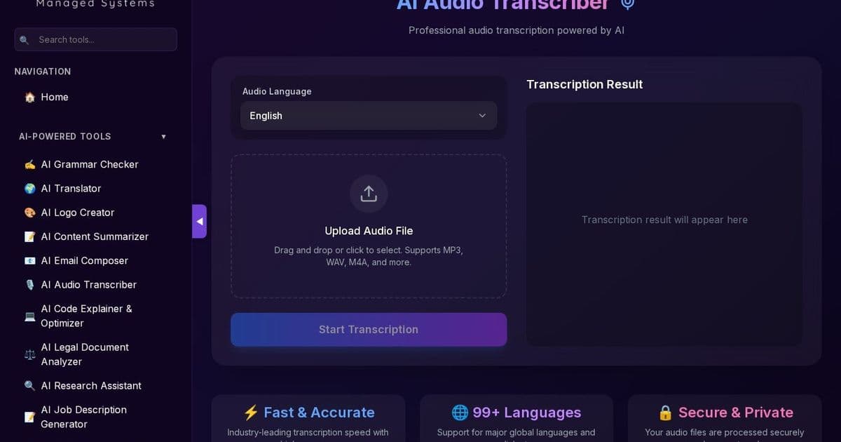 AI Audio Transcriber: Transforming Voice to Text with Precision and Speed