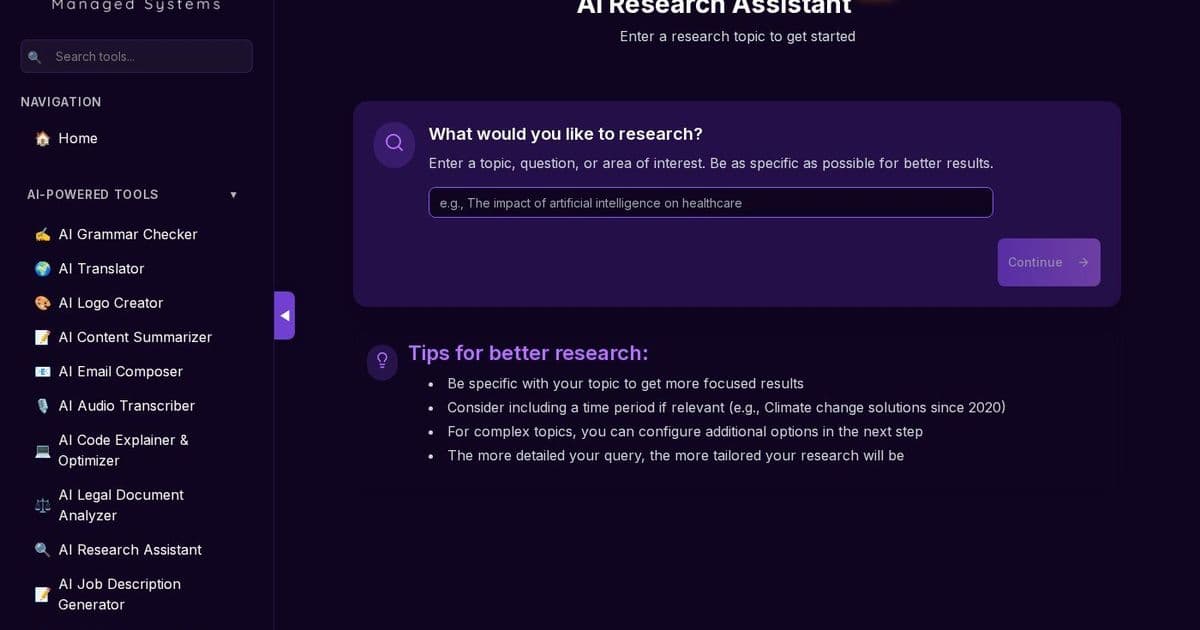 AI Research Assistant: Transforming Technical Research for Development Teams