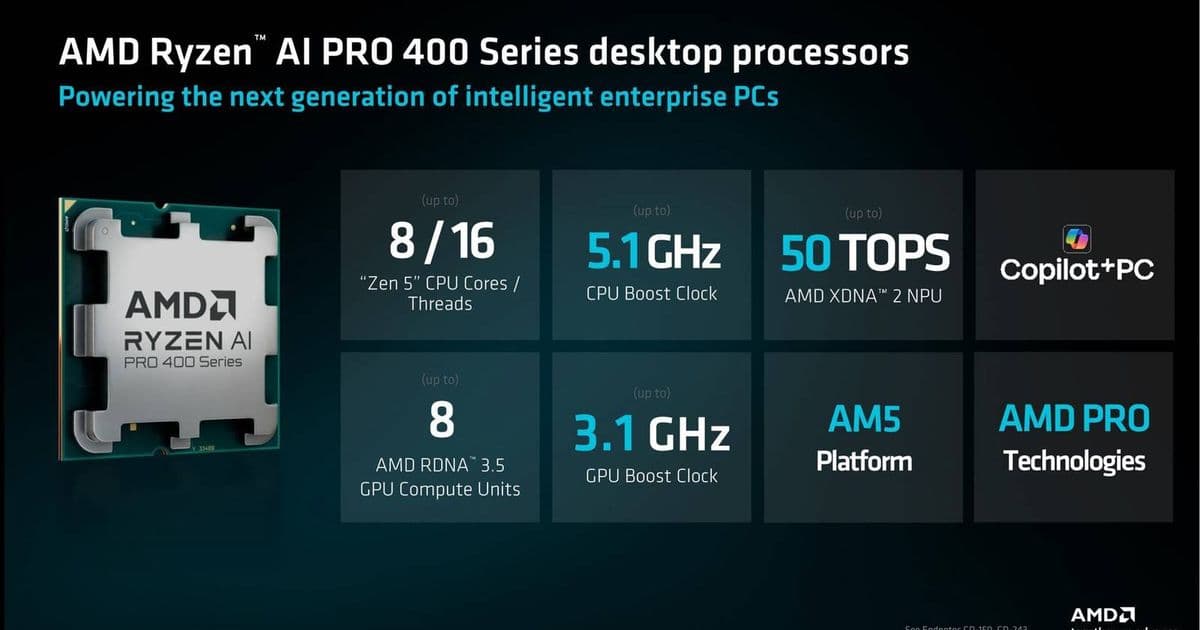 AMD Adds AI-Focused Ryzen CPU to Desktop Lineup