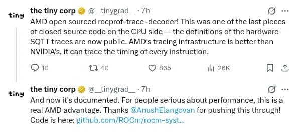 AMD Opens ROCprof Trace Decoder, Boosting Open-Source GPU Development
