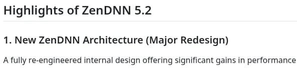 AMD ZenDNN 5.2 Redesign Boosts AI Performance, While AOCC 5.1 Lags Behind in Compiler Technology