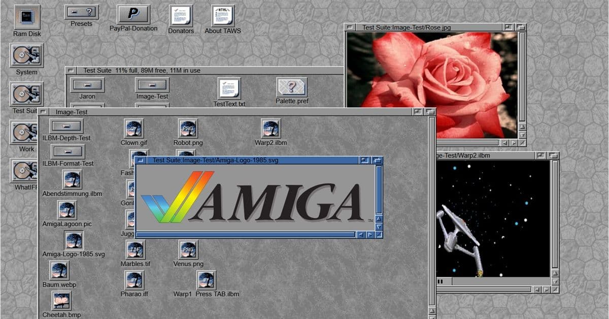 Amiga Workbench Simulator Updated with Enhanced OS 3.2 Support and AmiBench Presets