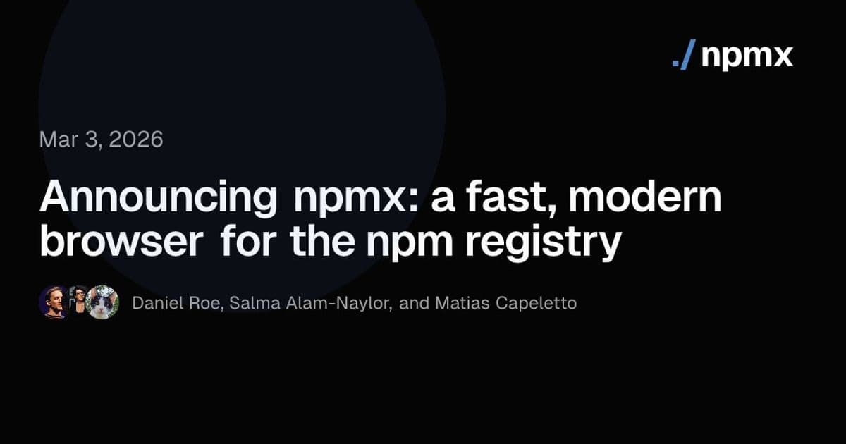 npmx: A Community-Driven Revolution in Package Management