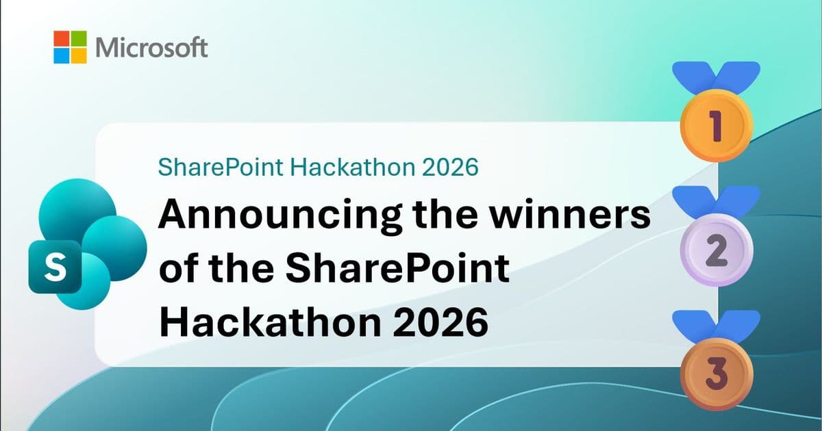 Microsoft Announces Winners of SharePoint Hackathon 2026: AI-Powered Intranets and Embedded Solutions Take Center Stage