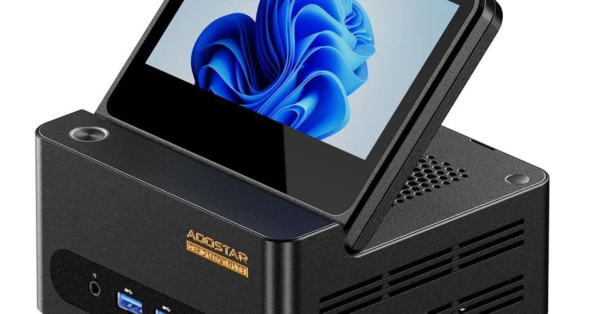 AOOSTAR G-Flip Mini PC Launches with Ryzen 7 H 255 and Flip-Up Display Starting at $339