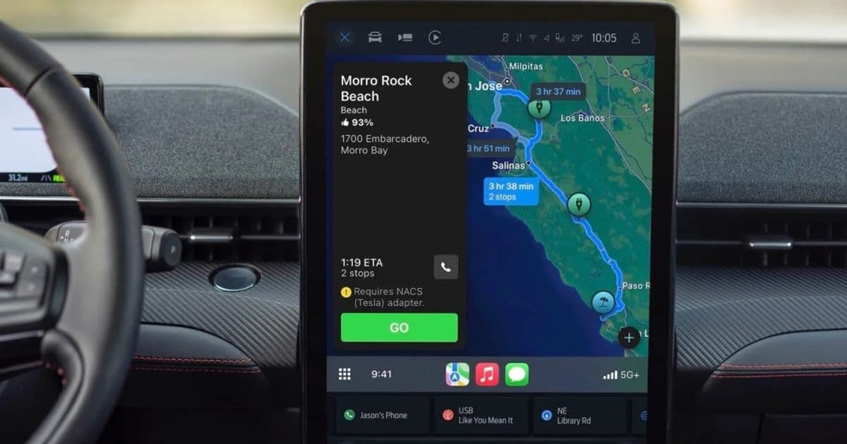 Ford Mustang Mach-E Gets Battery Preconditioning with Apple Maps EV Routing