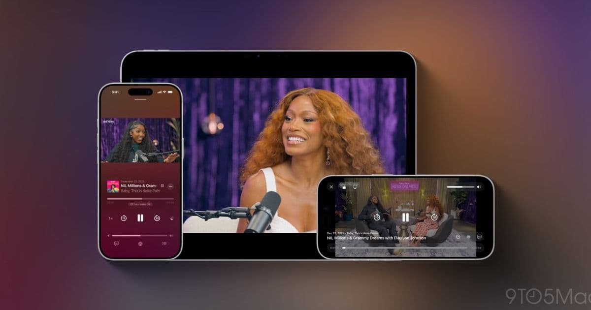 iOS 26.4 introduces enhanced video podcast capabilities with creator monetization tools