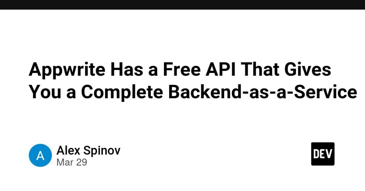 Appwrite: Open-Source Backend-as-a-Service Challenges Firebase's Dominance