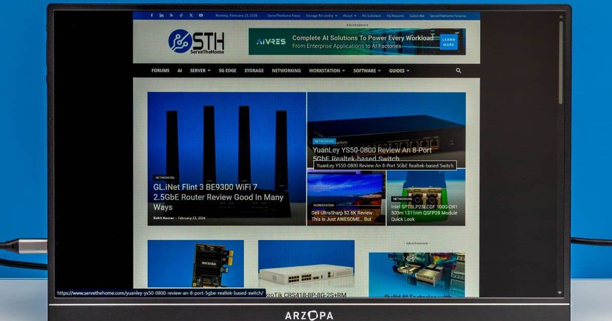 Arzopa Z1FC 16.1in 144Hz Portable Monitor Review - ServeTheHome