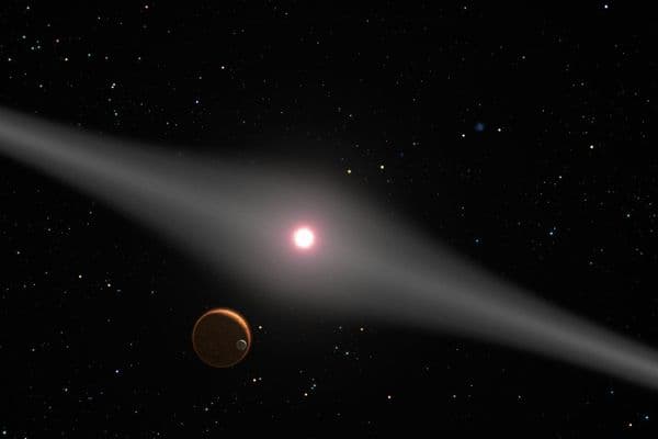 Wandering black hole tears apart star at galaxy's edge