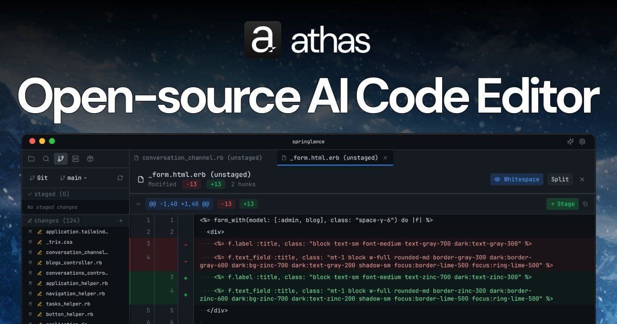 Athas Code Editor Emerges: Lightweight, Vim-Friendly Tool with Git and AI Ambitions