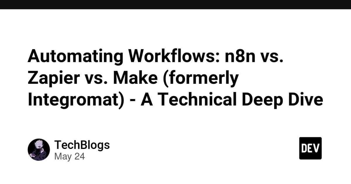 Workflow Automation Architectures: n8n vs. Zapier vs. Make - A Systems Engineering Perspective