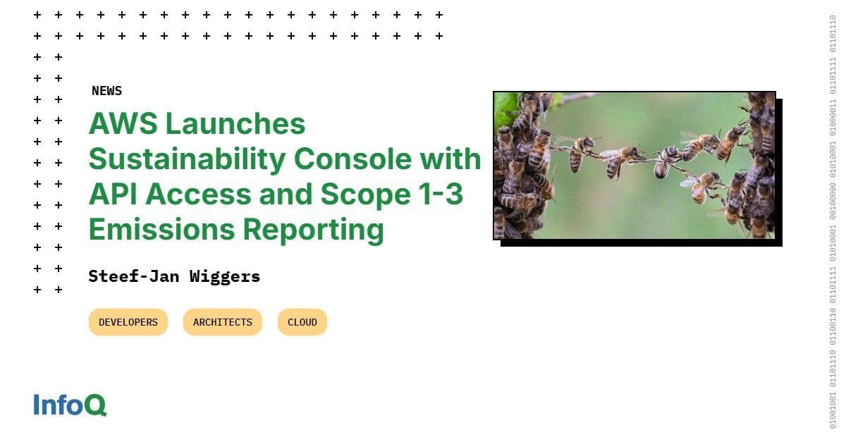 AWS Launches Sustainability Console with API Access and Scope 1-3 Emissions Reporting