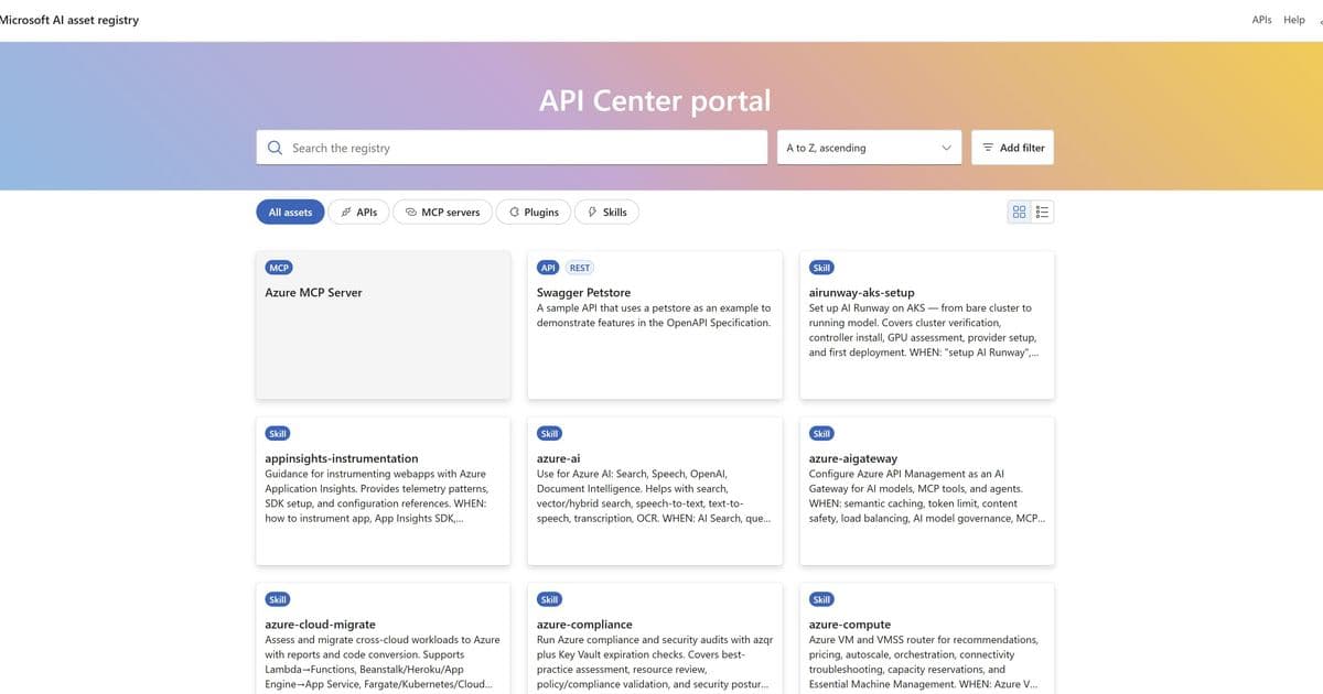 Azure API Center Portal General Availability: Transforming Enterprise API Management in the Multi-Cloud Era