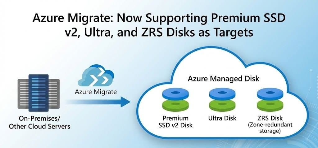 Azure Migrate Now Supports Premium SSD v2, Ultra, and ZRS Disks for Enhanced Migration