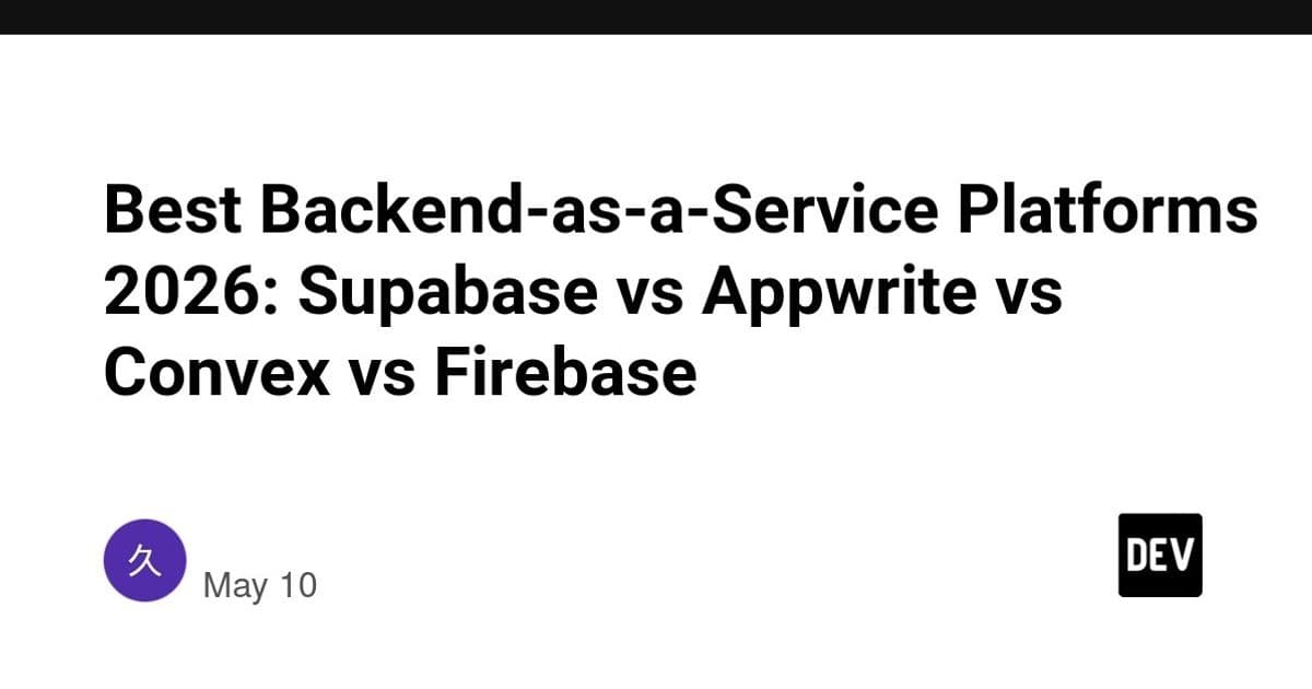 Best Backend‑as‑a‑Service Platforms 2026: Supabase vs Appwrite vs Convex vs Firebase