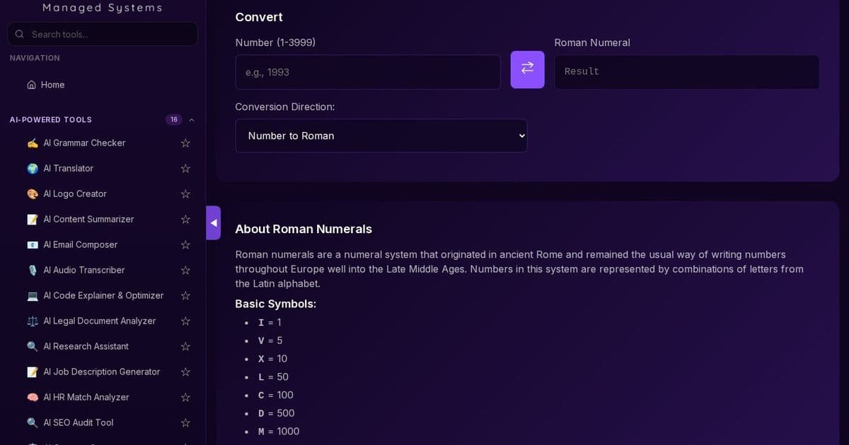 Beyond Ancient Rome: Why Modern Developers Need a Roman Numeral Converter