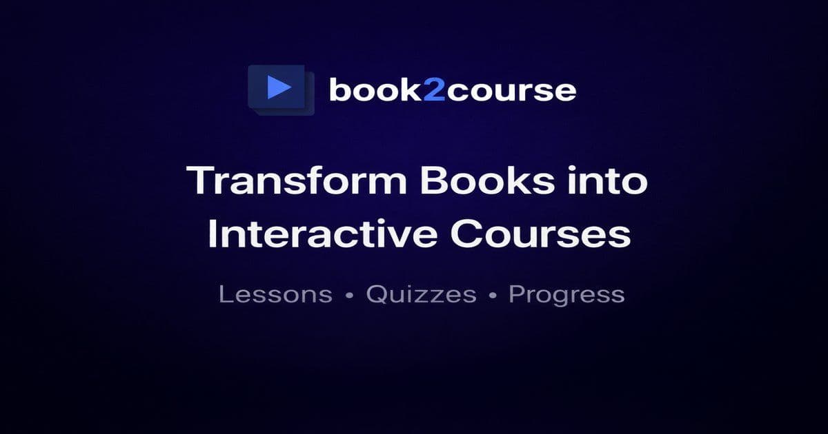 Book2Course Uses AI to Transform Textbooks into Interactive Learning Experiences