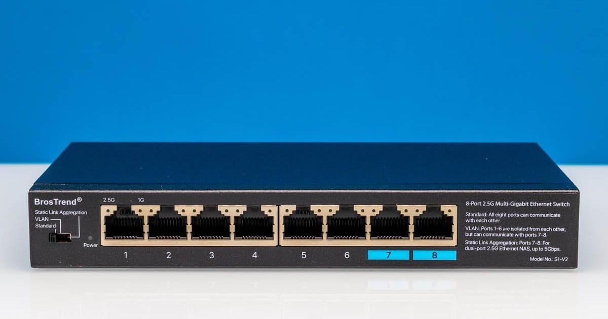 BrosTrend S1-V2 8-Port 2.5GbE Fanless Switch Review: More Than Just a Metal Case