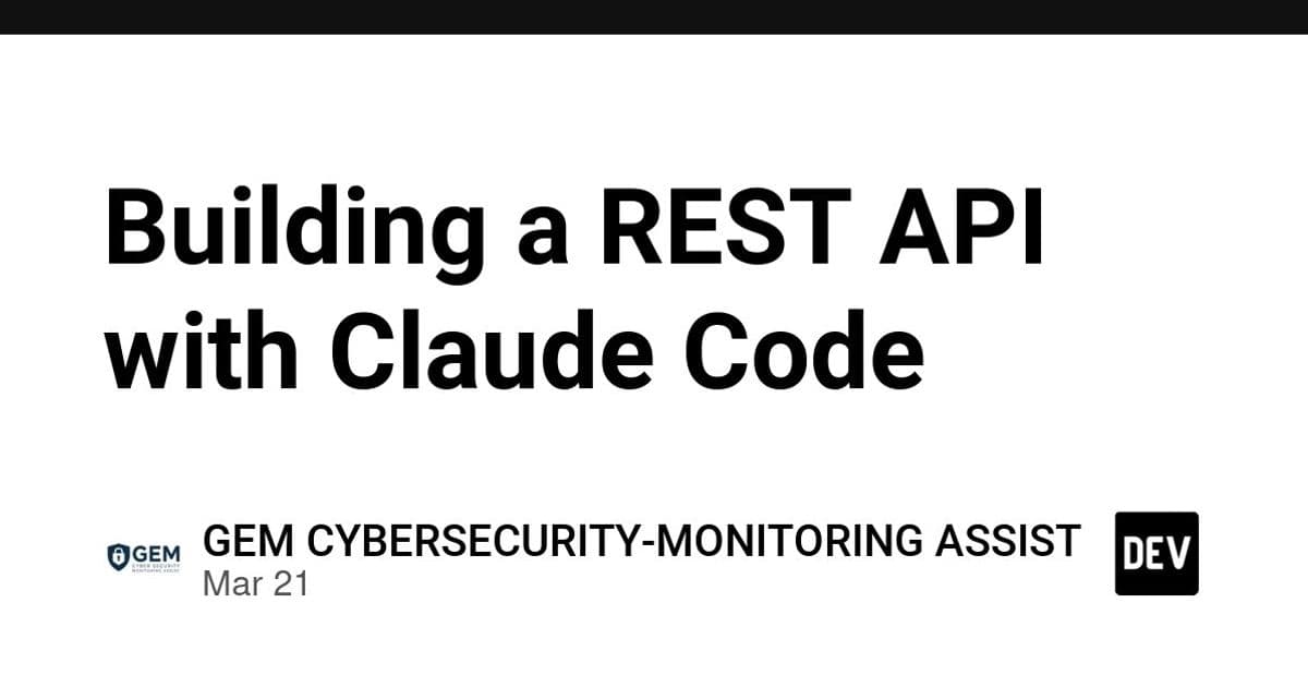Building a REST API with Claude Code: A Planning Session Walkthrough