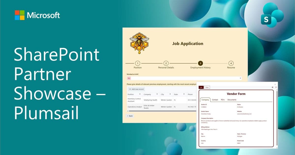 Plumsail Forms: Building Engaging SharePoint Experiences with Native Integration
