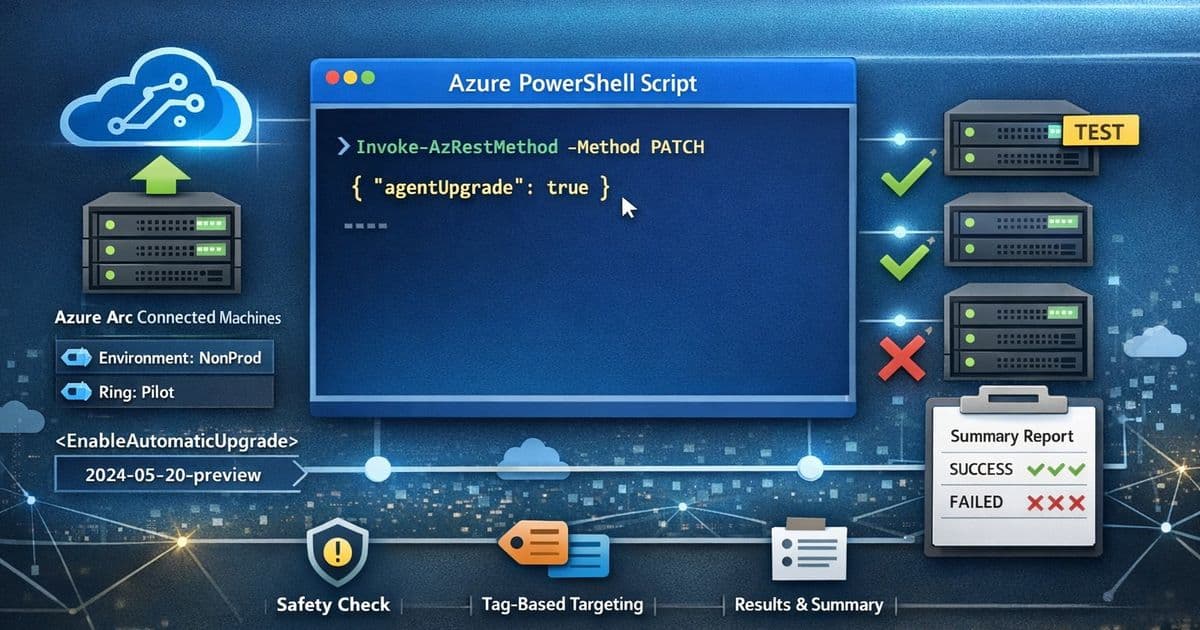 Bulk Enable Azure Arc Agent Auto-Upgrade with Tag-Based Rollout