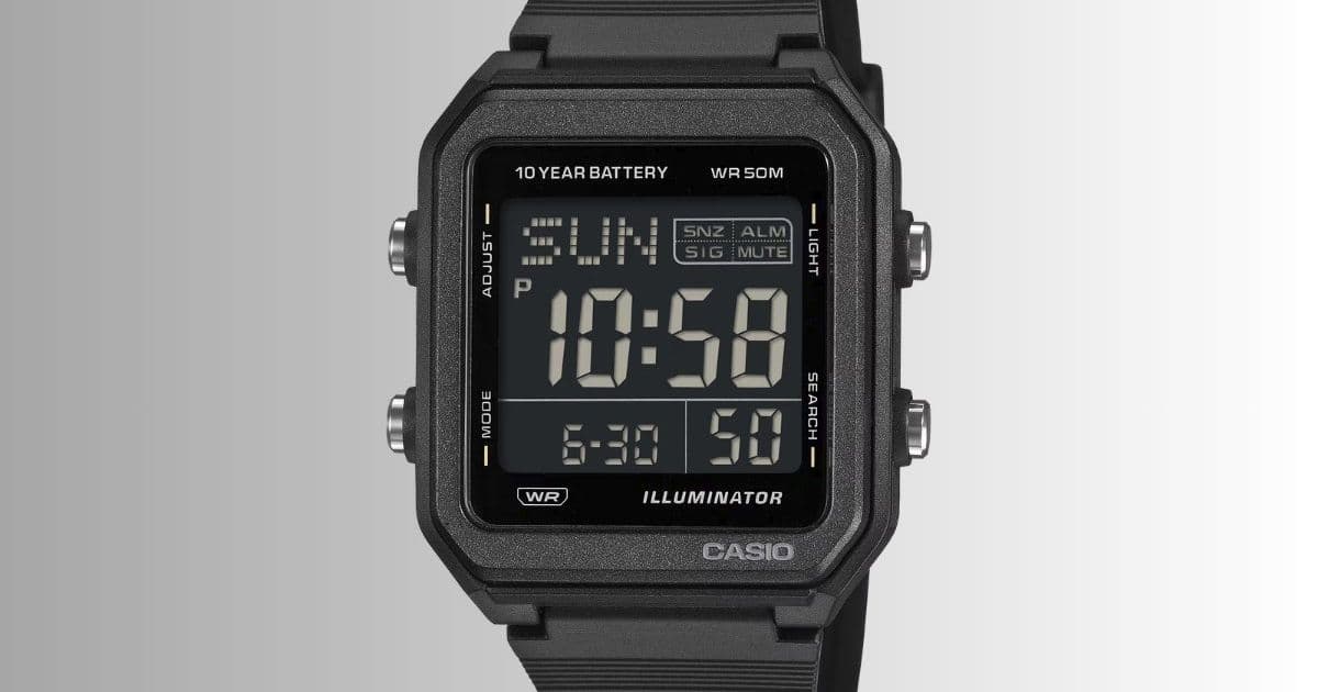 Casio's Stealthy New W-221H-1BV Watch Brings All-Black Design to Affordable Digital Lineup