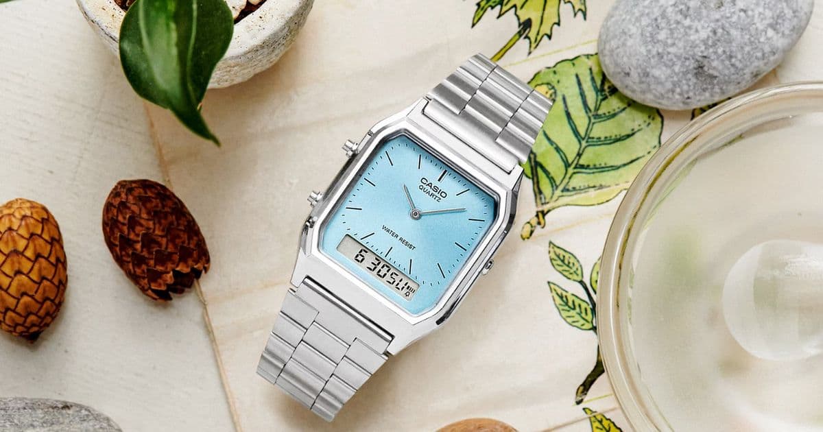 Casio Updates Vintage Line with Slim AQ230A-2A1M Hybrid Watch