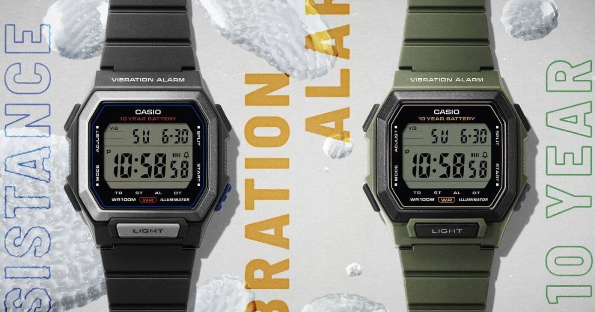 Casio Unveils New W-738H Digital Watches with 10-Year Battery Life