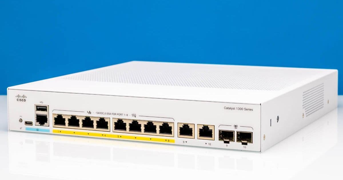 Cisco Catalyst C1300-8FP-2G Review: A 10-Port PoE Managed Switch with Unique Cooling Design