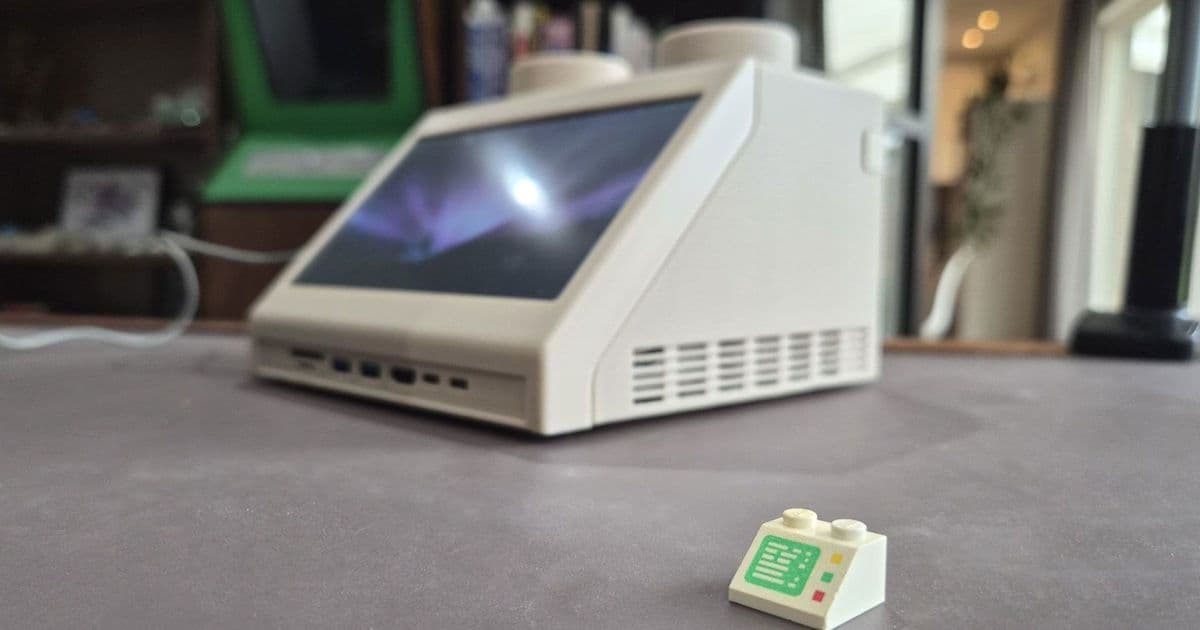 Classic LEGO Computer Brick Reimagined as Full-Scale Working Mac Mini Workstation
